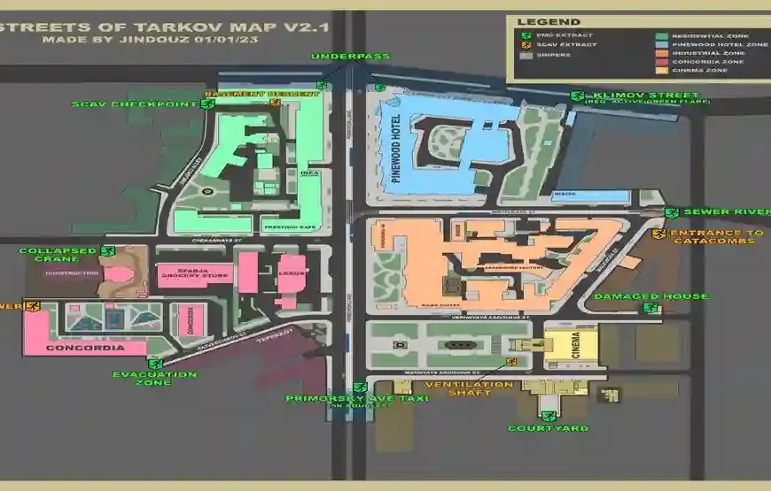 Streets of Tarkov Map