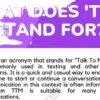 What does ttm mean in text